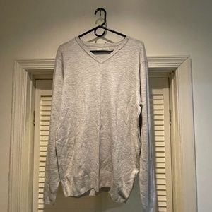 Hawker Rye Men’s V-Neck Gray Sweater - Soft - Medium